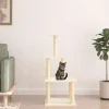 MAISON EXCLUSIVE - Arbre à chat avec griffoirs en sisal crème 111 cm