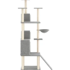 MAISON EXCLUSIVE - Arbre à chat avec griffoirs en sisal gris clair 175 cm