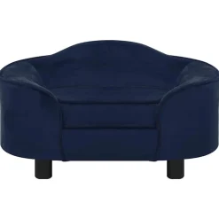 MAISON EXCLUSIVE - Canapé pour chien bleu 67x47x36 cm peluche