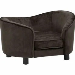MAISON EXCLUSIVE - Canapé pour chien marron 69x49x40 cm peluche
