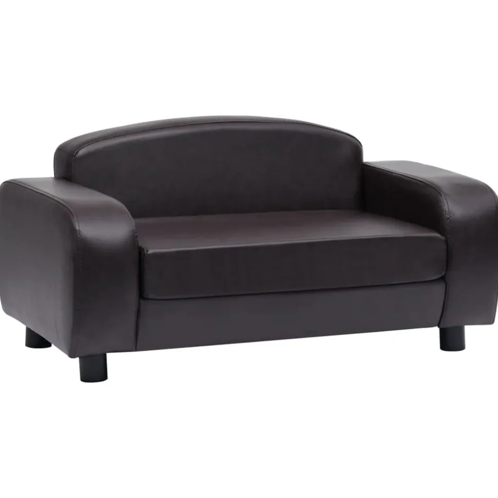 MAISON EXCLUSIVE - Canapé pour chien marron 80x50x40 cm similicuir