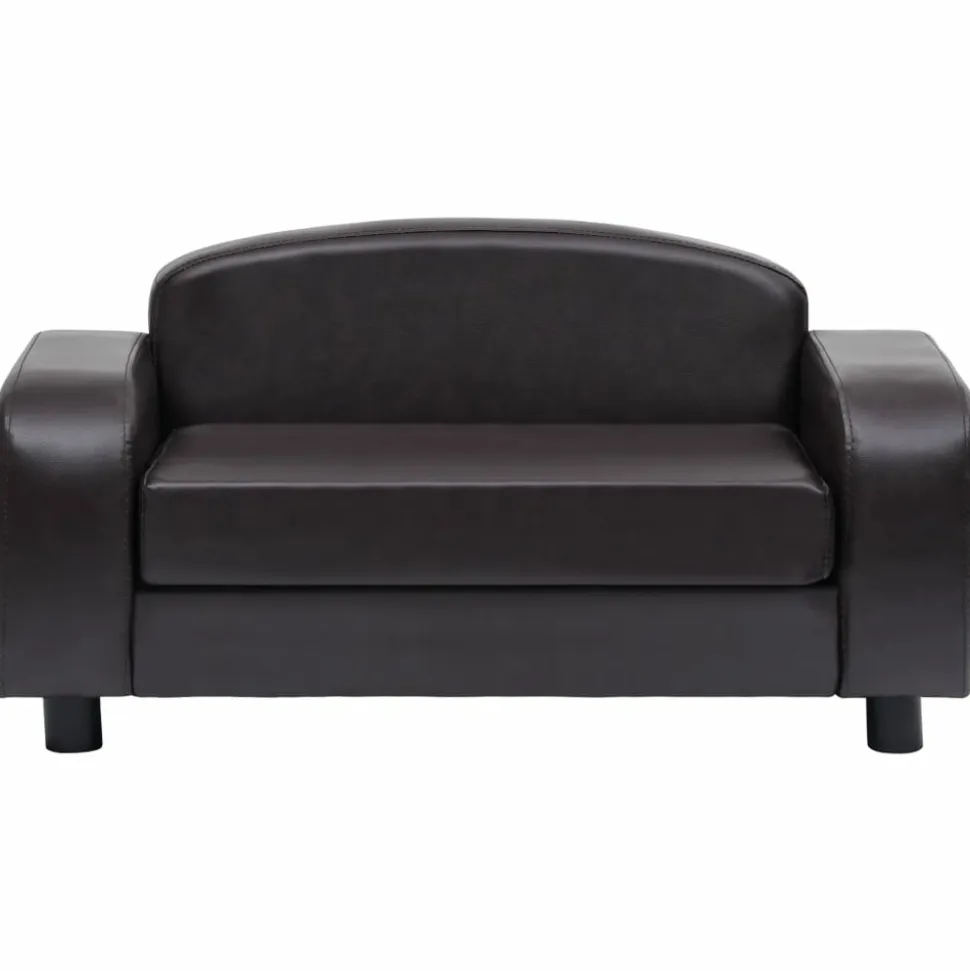 MAISON EXCLUSIVE - Canapé pour chien marron 80x50x40 cm similicuir