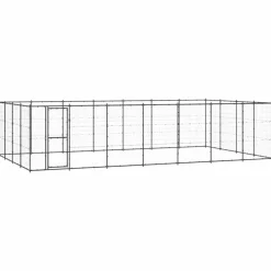 MAISON EXCLUSIVE - Chenil d'extérieur pour chiens acier 33,88 m²