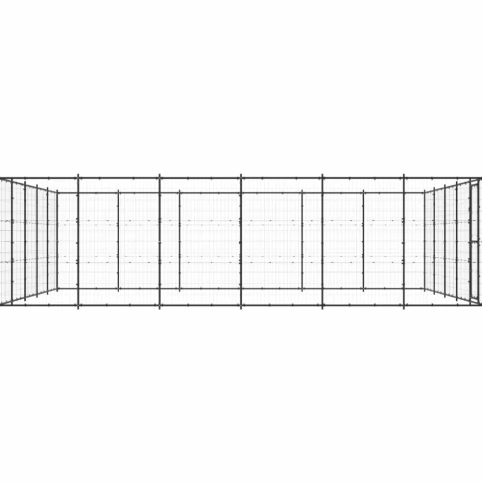 MAISON EXCLUSIVE - Chenil d'extérieur pour chiens acier 36,3 m²