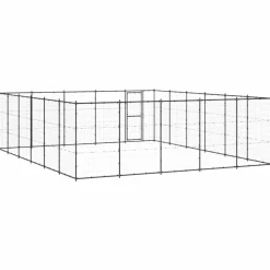 MAISON EXCLUSIVE - Chenil d'extérieur pour chiens acier 36,3 m²