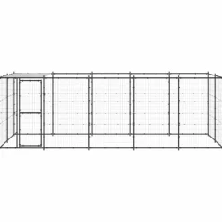 MAISON EXCLUSIVE - Chenil extérieur acier avec toit 12,1 m²