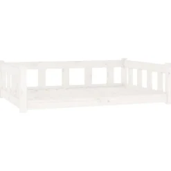 MAISON EXCLUSIVE - Lit pour chien blanc 105,5x75,5x28 cm bois de pin solide