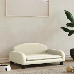 MAISON EXCLUSIVE - Lit pour chien crème 70x45x30 cm similicuir