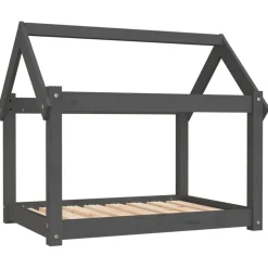 MAISON EXCLUSIVE - Lit pour chien gris 81x60x70 cm bois de pin solide
