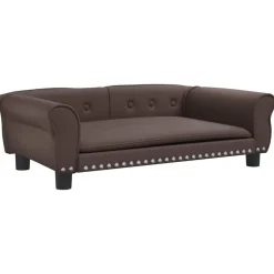 MAISON EXCLUSIVE - Lit pour chien marron 95x55x30 cm similicuir