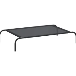 MAISON EXCLUSIVE - Lit surélevé pour chien noir l textilène
