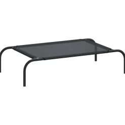 MAISON EXCLUSIVE - Lit surélevé pour chien noir s textilène