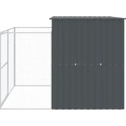 MAISON EXCLUSIVE - Niche pour chien avec cour anthracite 214x253x181 cm