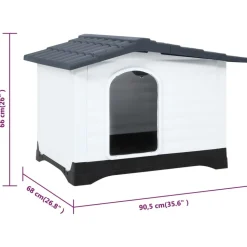MAISON EXCLUSIVE - Niche pour chien gris 90,5x68x66 cm polypropylène