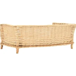 MAISON EXCLUSIVE - Panier pour chiens avec coussin 90x54x35 cm saule naturel