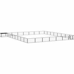 MAISON EXCLUSIVE - Parc pour chien 32panneaux noir 100x50cm acier enduit de poudre