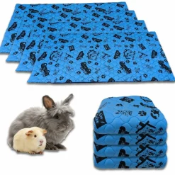 NEO SOLVO - Lot de 4 - tapis qui remplace la litière pour cochon d'inde et lapin - absorbant, imperméable, passe en machine 70 x 35 cm