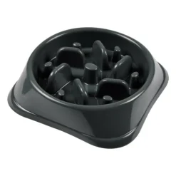 PARIS PRIX - Gamelle pour chien & chat "anti-glouton" 19cm anthracite