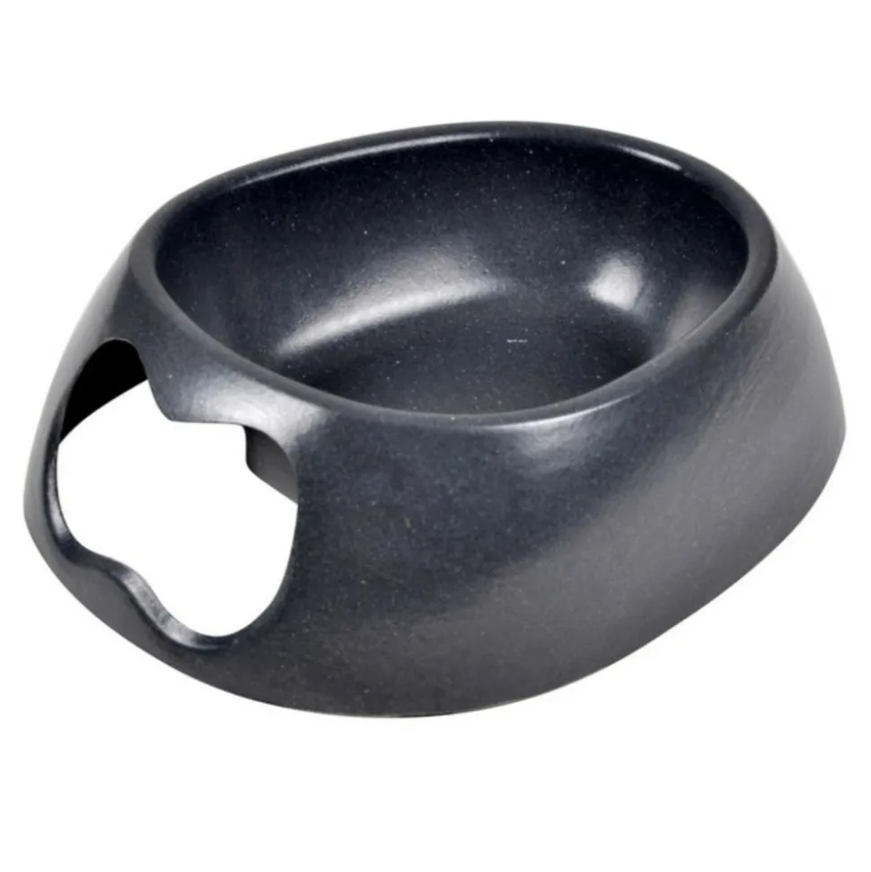 PARIS PRIX - Gamelle pour chien & chat "bambou" 16cm anthracite
