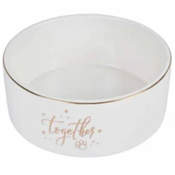 PARIS PRIX - Gamelle pour chien & chat "together" 16cm blanc