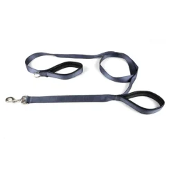 PARIS PRIX - Laisse de dressage "double poignées" 250cm anthracite