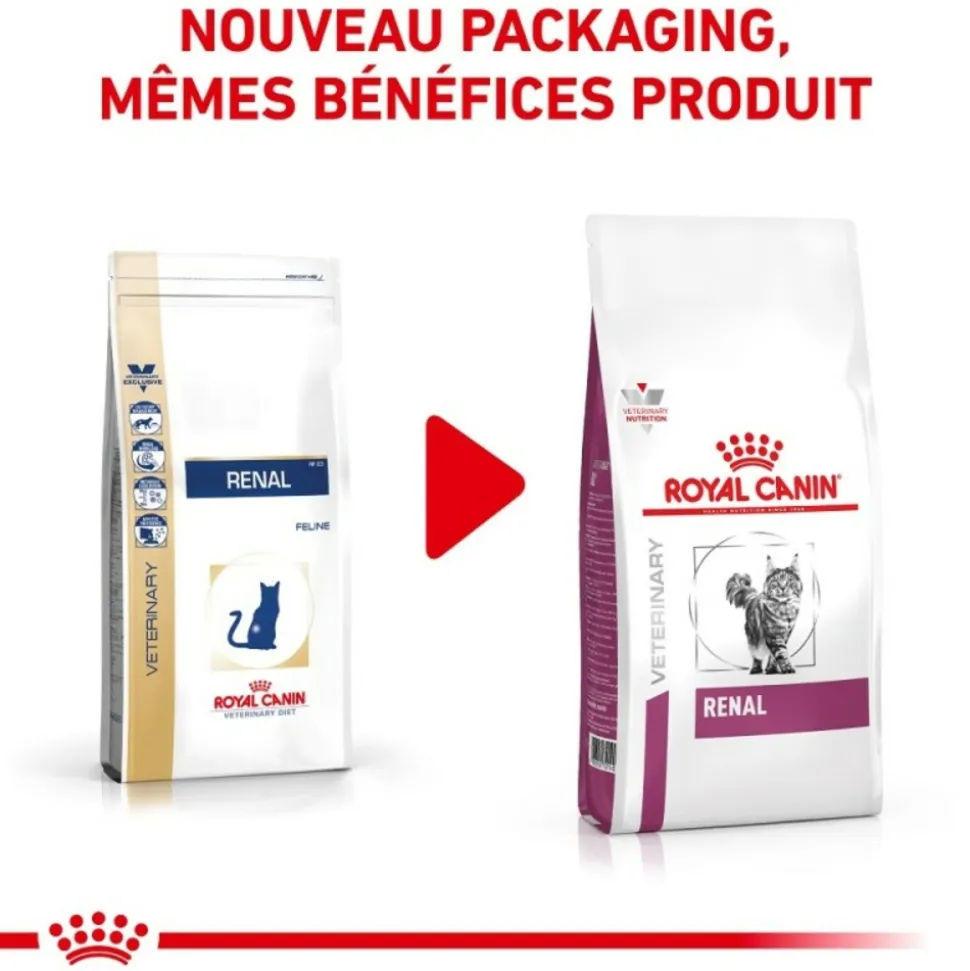 ROYAL CANIN - Croquettes chat veterinary cat renal - royal canin 2 kg