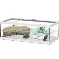 TERRATLANTIS - Aquarium pour tortue aquatique équipé blanc L.75 x l.36 x H.25 cm