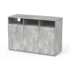 TERRATLANTIS - Meuble pour terrarium avec portes Béton 118xP.45xH.80cm