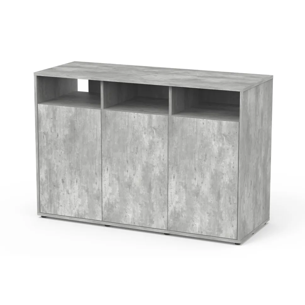 TERRATLANTIS - Meuble pour terrarium avec portes Béton 118xP.45xH.80cm