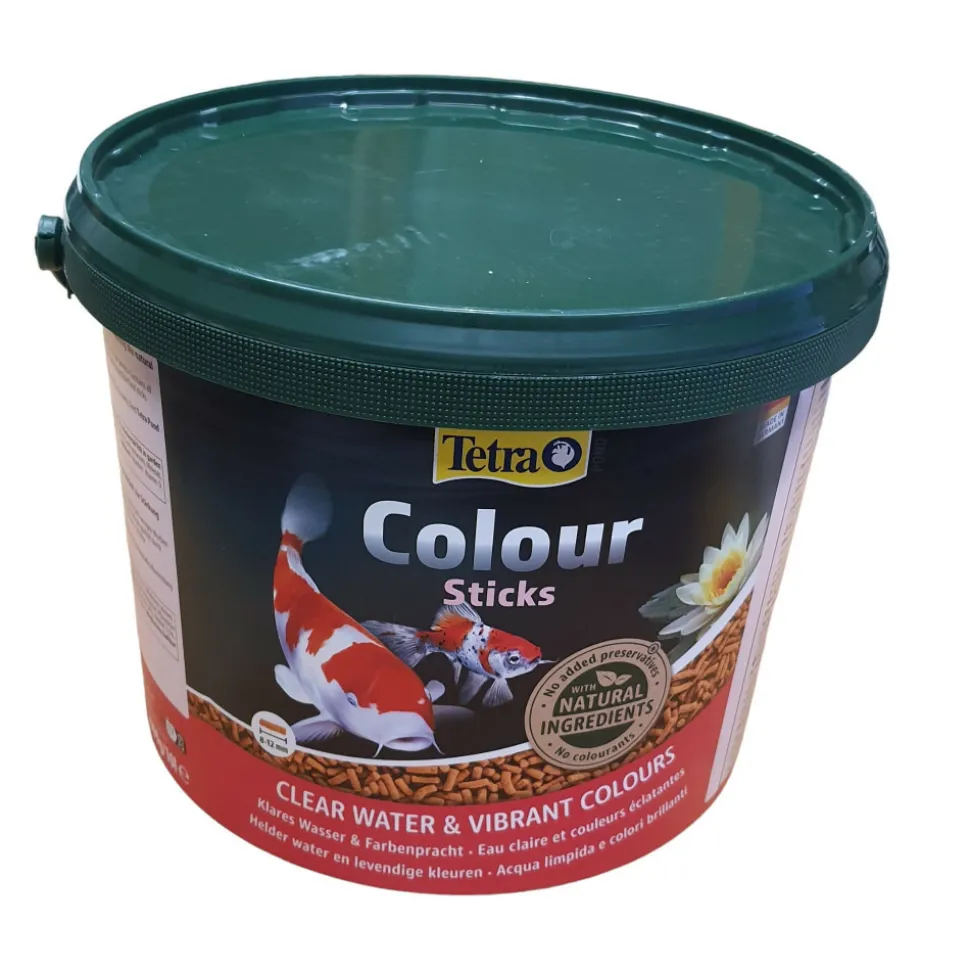 TETRA - Pond sticks colour 8-12 mm, seau 10 litres 1.9 kg, tetra pour poisson d'orn