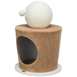 TRIXIE - Grotte pour chat avec balle à gratter 36x50 cm taupe