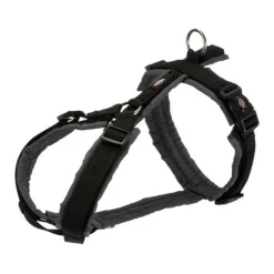 TRIXIE - Harnais trekking trixie premium - s–m: 44–53 cm - 20mm - noir et gris graphite