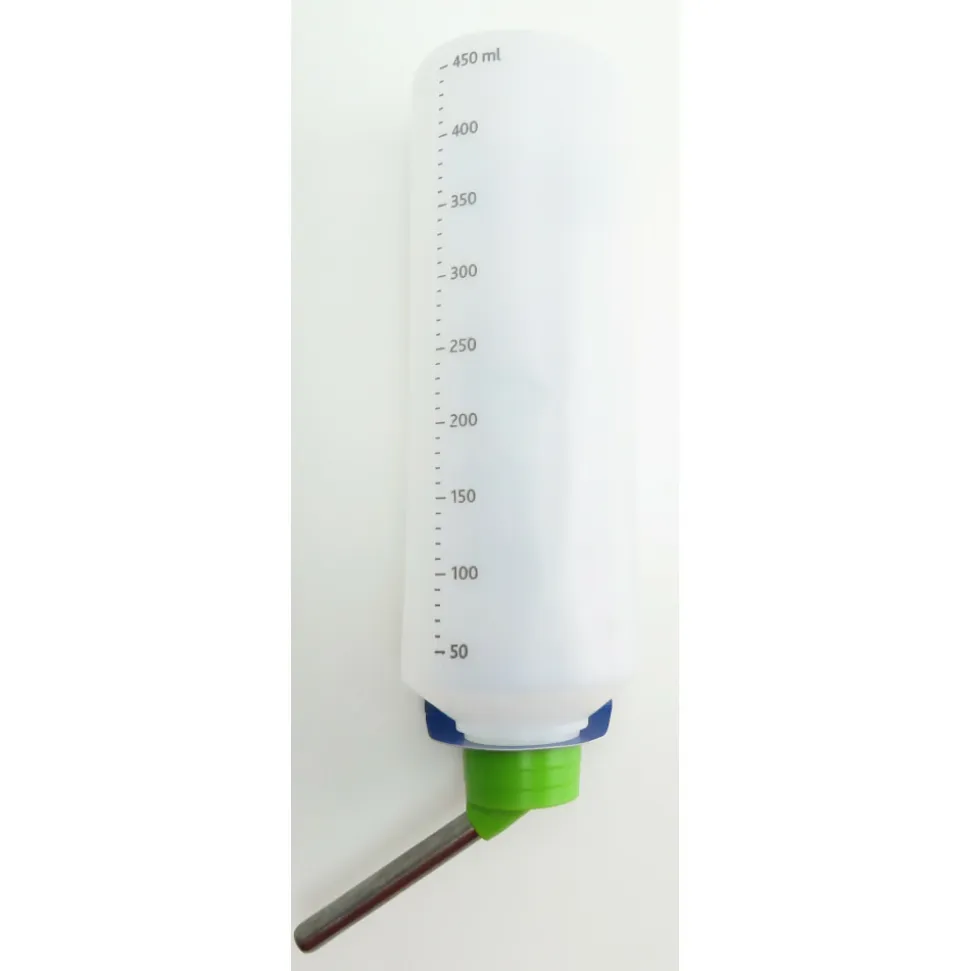 TRIXIE - Un biberon en plastique 450 ml. Avec support métal. Pour chinchillas, lapin