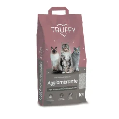 TRUFFY - Litière minérale agglomérante pour chat 10L