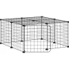 VIDAXL - Cage animaux de compagnie à 12 panneaux et porte noir 35x35 cm