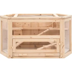 VIDAXL - Cage à hamster 80x40x43 cm bois massif de sapin