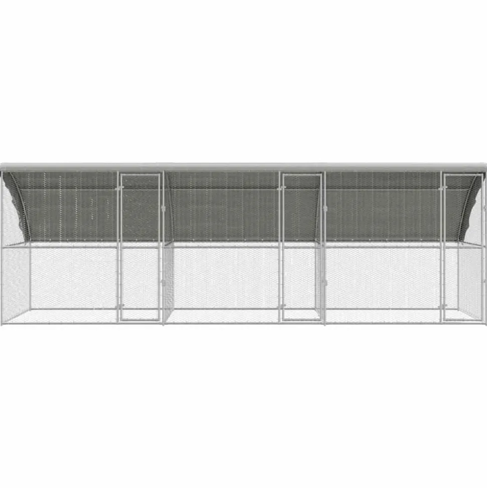 VIDAXL - Cage à poules argent 600 x 200 x 198.5 cm acier galvanisé