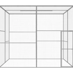 VIDAXL - Cage pour chat 3x3x2,5 m acier galvanisé