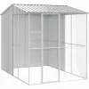 VIDAXL - Cage pour oiseaux gris 215 x 310 x 247 cm acier galvanisé