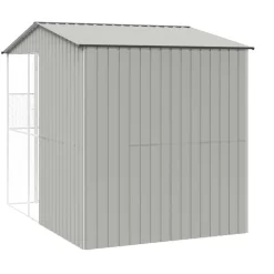 VIDAXL - Cage pour oiseaux gris 215 x 310 x 247 cm acier galvanisé