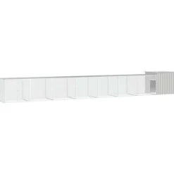 VIDAXL - Cage pour poules gris 800x91x100 cm acier galvanisé