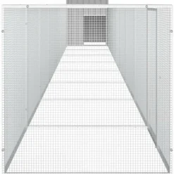 VIDAXL - Cage pour poules gris 900x91x100 cm acier galvanisé