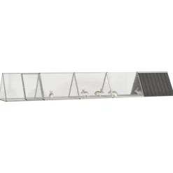 VIDAXL - Clapier anthracite 504,5x80,5x71 cm acier galvanisé
