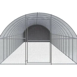 VIDAXL - Poulailler d extérieur 3x16x2 m acier galvanisé