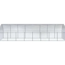 VIDAXL - Poulailler d extérieur 3x8x2 m acier galvanisé