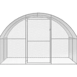 VIDAXL - Poulailler d extérieur 3x8x2 m acier galvanisé