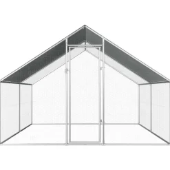 VIDAXL - Poulailler d extérieur 2,75 x 4 x 1,92 m acier galvanisé