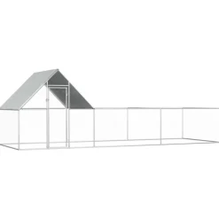 VIDAXL - Poulailler 6 x 2 x 2 m acier galvanisé