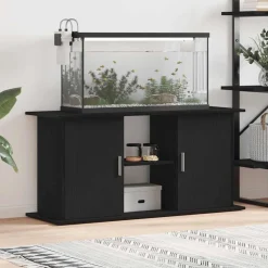 VIDAXL - Support d'aquarium chêne noir 121x41x58 cm bois d'ingénierie