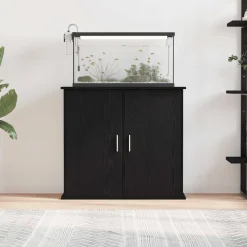 VIDAXL - Support pour aquarium chêne noir 81x36x73 cm bois d'ingénierie